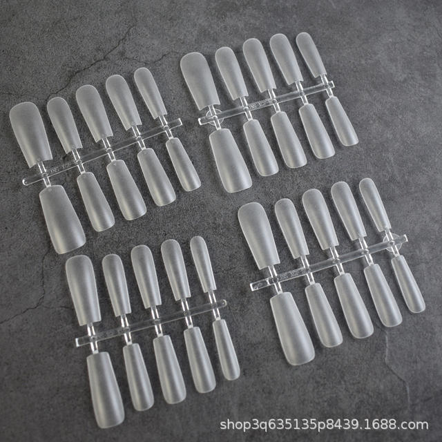 Sub-size ultra-long square water pipe ultra-thin grinding-free hand-worn nail art cross-border Europe and the United States 40 fine dog nail wholesale detail 4