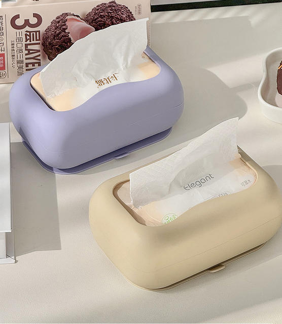 Creative wall-mounted silicone tissue box non-perforated adsorption toilet living room paper soft box suction cup tissue box detail 9