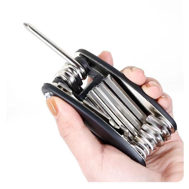Bicycle 16-in-1 Multifunctional Repair Tool, Internal and External Hexagonal Screwdriver, Wrench Set, Essential for Cycling detail 6