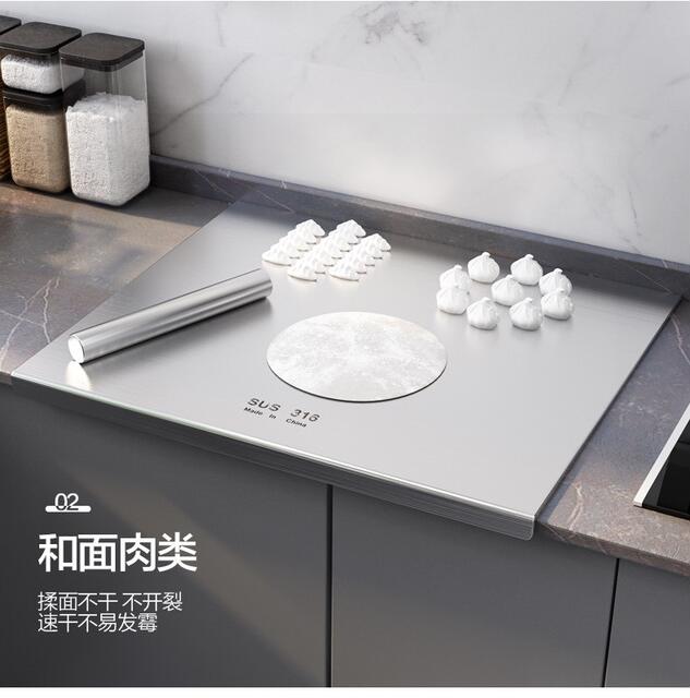 316 Stainless Steel Cutting Board, Antibacterial and Mold-Resistant, for Kitchen Use, Double-Sided, Extra Thick, Food-Grade Chopping Board detail 8