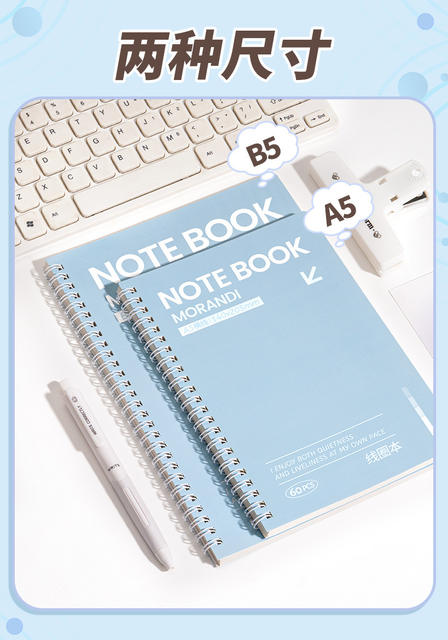 Kaba Bear B5 Spiral Notebook Thickened Notebook for Elementary Students Lined Notepad Cartoon Loose-Leaf Diary Notebook detail 4