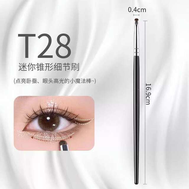 4 Eyeshadow Brushes, Detail Brushes, Eye Color Makeup Brushes, Pony Hair Eyeliner Brushes, Fine Blending Concealer Brush Set detail 5