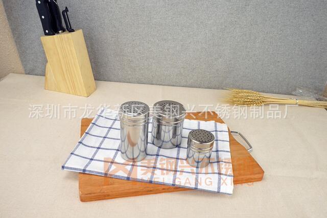 Factory direct stainless steel seasoning jar toothpick container seasoning box pepper jar barbecue jar pepper jar detail 12