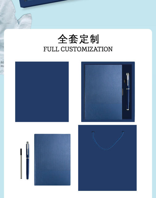 A5 Notebook Set Can Print Logo Business Notepad Gift Box Company Corporate Office Work Meeting Notebook Customization detail 3