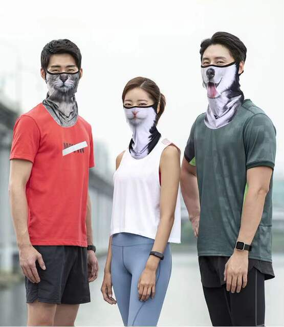 Cycling Sunscreen Mask Orange Cat Summer Sunscreen Mask Animal Face Towel Cat Ear-Hanging Windproof Sunscreen Mask Mask detail 1