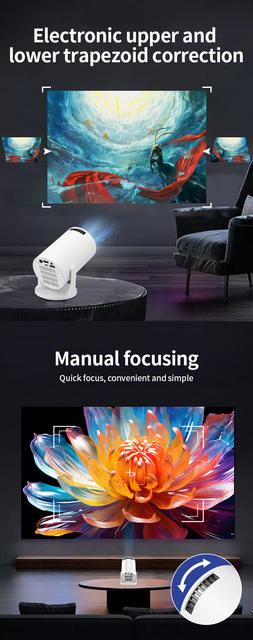 Cross-Border Hy200 Projector 1080P High-Definition 4K Smart Home Portable Mini Hy200 Projector detail 11