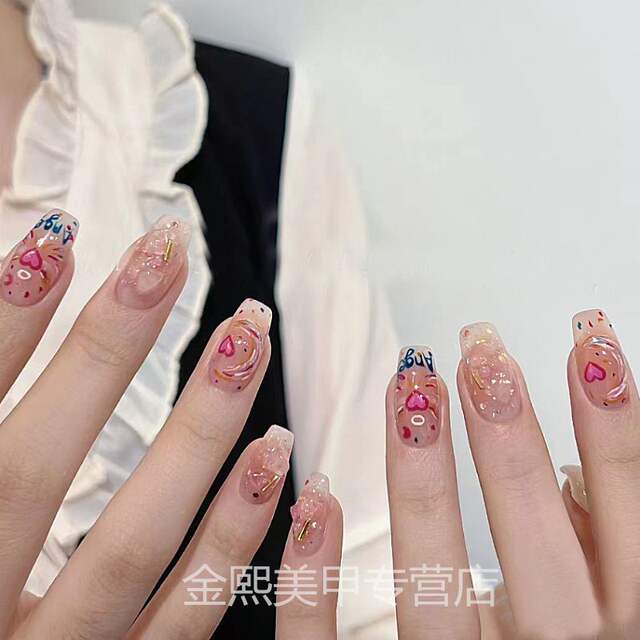 Children's Nail Stickers, Girls' Non-Toxic Nail Art Stickers, Dopamine Rainbow 2026 New Self-Adhesive No-Bake Decorations detail 3
