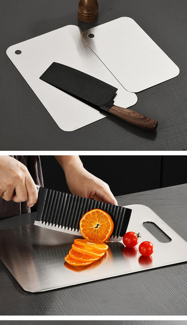 Stainless Steel Cutting Board Double-Sided Kitchen Household Mildew-Proof Cutting Board for Cutting Vegetables, Commercial Kneading Dough, Cutting Fruit Chopping Board, Rolling Panel detail 12