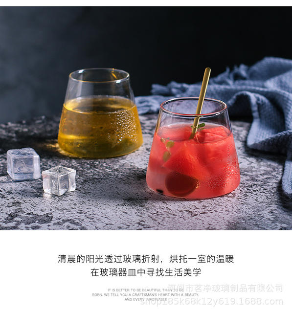 High Borosilicate Transparent Glass Mount Fuji Cup Coffee Milk Cup Beer Juice Drink Cup Mount Fuji Glass Cup detail 7