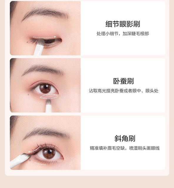 Eye shadow brush detail brush eye lying silkworm blooming down to brush soft hair tapered fine concealer makeup brush suit portable detail 6