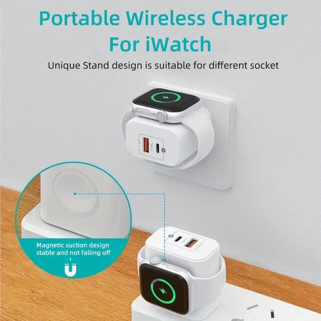 Suitable for Apple Watch Wireless Charger iWatch Magnetic Charging a Port C Port iPhone Mobile Phone Dp Fast Charging Head detail 1