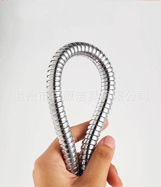 European antique shower hose stainless steel shower head shower Golden black hose 1.5 meters explosion-proof detail 8