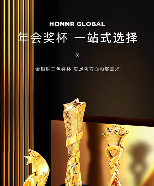 New Resin Trophy Customized for Singing and Dancing Competitions, Creative Five-Pointed Star, Thumbs-Up, Outstanding Employee, Children's Champion detail 1