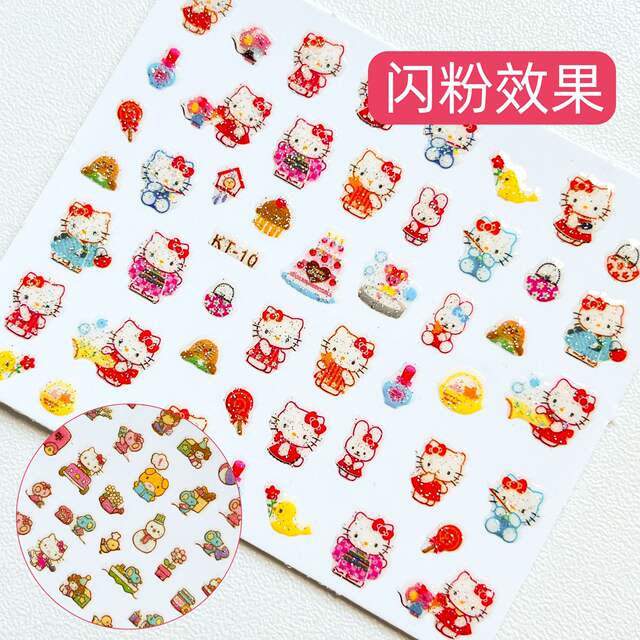 Manufacturer Wholesale 15 Cartoon Nail Stickers Set for Kidsren and Girls Ice and Snow Princess Star Dew Dress up Nail Art Stickers detail 3