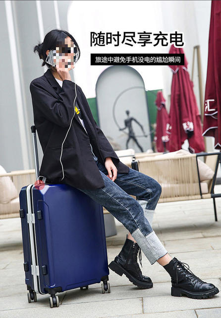 Aluminum Frame Luggage Suitcase with Universal Wheels for Men and Women, New Model Travel Suitcase, Business Password Suitcase detail 5