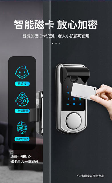 Fingerprint Lock for Home Use, Universal Courtyard Door Password Lock, Traditional Iron Gate Smart Lock detail 11