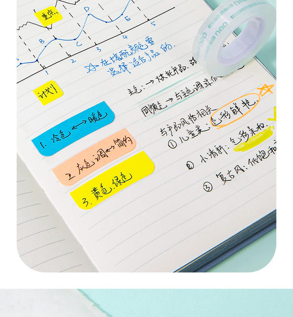 Deli Transparent Tape for Students, Stationery Tape for Correcting Mistakes, Small Easy-Tear Adhesive Strip, Single-Sided Tape for Copying detail 8