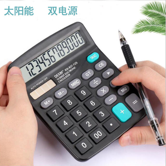 Office Supplies 837 Solar Calculator Dual Power Supply 12-Bit Large Display Accounting Computer Cross-Border Supply detail 3
