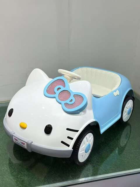 Children's Electric Car, Small Kt Cat Model, Four-Wheel Remote Control Car, Can Seat People, Swaying Feature, Cute Toy Car for Boys and Girls detail 3