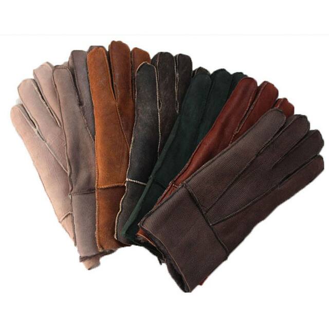 Fur Integrated Gloves, Goatskin Wool Outdoor Cycling Gloves, Men's and Women's Thickeneded Winter Finger Gloves in Stock
