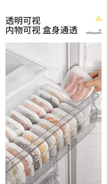 Refrigerator Storage Box Frozen Meat Fresh-keeping Box Food Grade Microwave Sealed Quick-frozen Meat Special Sub-packing Box with Lid detail 10