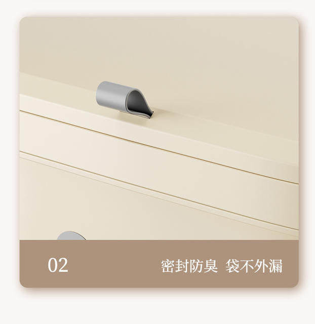 Kitchen Trash Can with Lid, Light Luxury Wall-Mounted Household Bathroom Toilet with Lid, Wastebasket for Kitchen Waste Storage detail 11