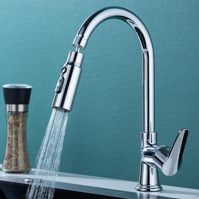 Universal Kitchen Faucet Extender with Swivel Head, Aerator, Splash-Proof Nozzle for Sink detail 7