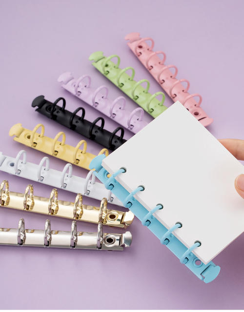 M5 Binder Macaron Color Five Hole A8 Mini Metal Clip M5 Binder Binder Accessories Wholesale detail 5