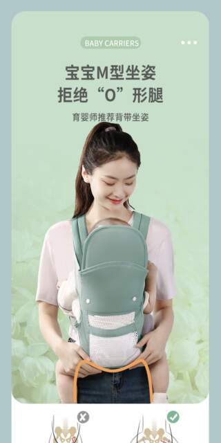 Lightweight Dual-Purpose Baby Carrier, Lightweight and Breathable Baby Carrier, Multifunctional and Labor-Saving Tool for Carrying Babies When Going Out detail 6