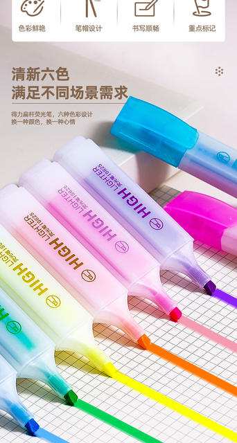 Deli Fluorescent Pen for Students and Office Use, Colorful Marker Pen, Colorful Pen, Office Marking Pen S625 detail 4