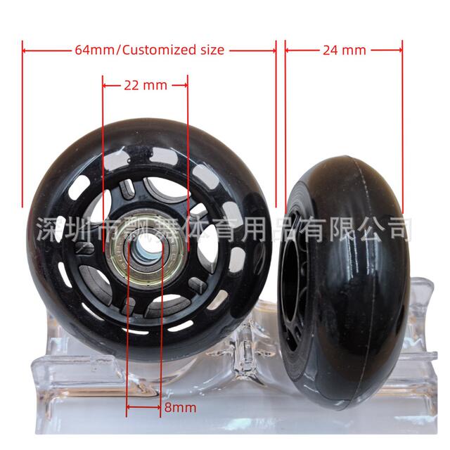 Skate Wheels Pu Wheels Rubber Non-Slip Silent Wear-Resistant Bearing Kidsren's Adult Roller Skates Roller Skate Accessories detail 5