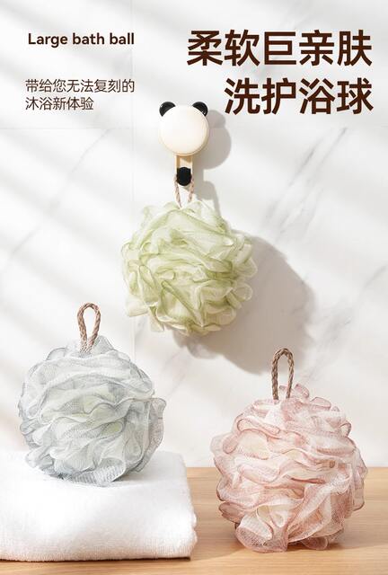 Bath flower bath ball durable not loose flowers super soft large independent packaging bath special foam color bath ball flower detail 1