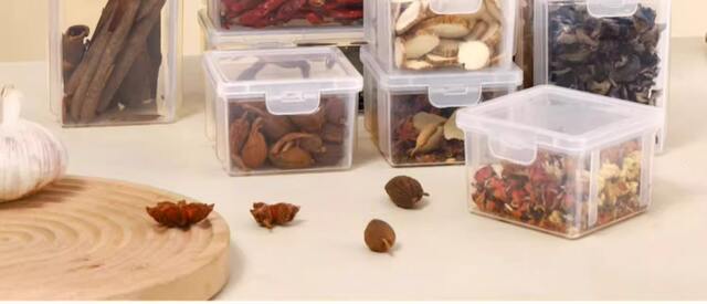 Spice Sub-packing Storage Box Spice Box Kitchen Household Star anise Cinnamon Dried Pepper Compartment Flap Sealed Storage Box detail 4