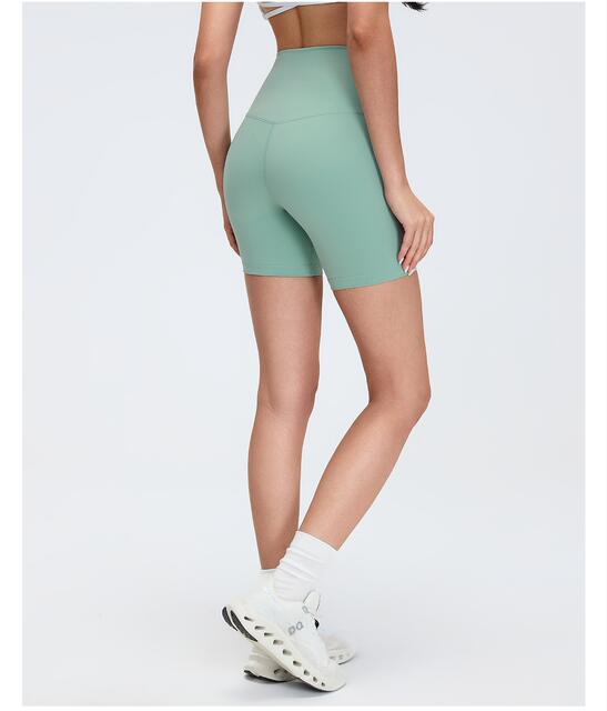 Naked Stretch Yoga Pants Belly Tight Hip Riding Fitness Triple Pants Tight Running Shorts Women DK067 detail 11