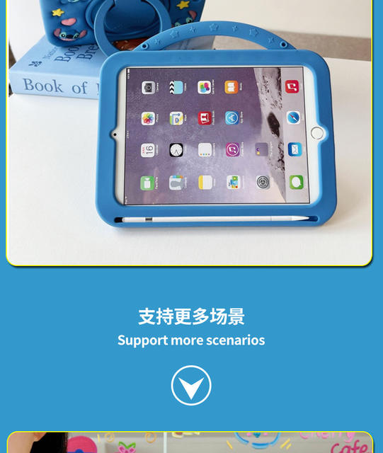 Ipad10 Protective Case 10.2 Tablet Case Air8 Kidsren's Model Ipadpro11 Silicone 9.7 Stitch Mini67 detail 6
