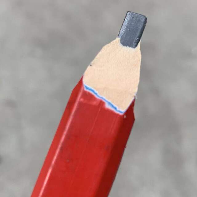 Woodworking Pencil Site Special Marking Work Special Flat Head Pen Wood Black Octagonal Red Square Line High Color Value detail 7