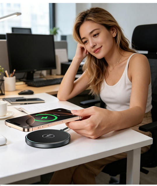 Cross-Border Strong Magnetic 25W Ultra-Thin Magsafe Wireless Fast Charger Suitable for Apple and Huawei Mobile Phones Magnetic Wireless Charger detail 8