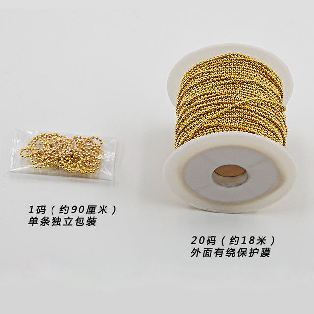 Super Soft Nail Art Jewelry Bead Chain 0.8mm Ultra-Fine Small Round Color-Preserving Metal Chain Nail Accessories DIY Nail Art Bead Chain detail 2