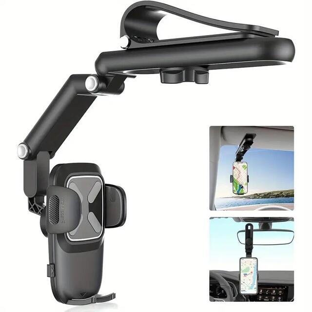 Car Mobile Phone Holder Sun Visor Navigation Car Support Frame Universal Direct-View Car Multi-Function Mobile Phone Holder detail 3