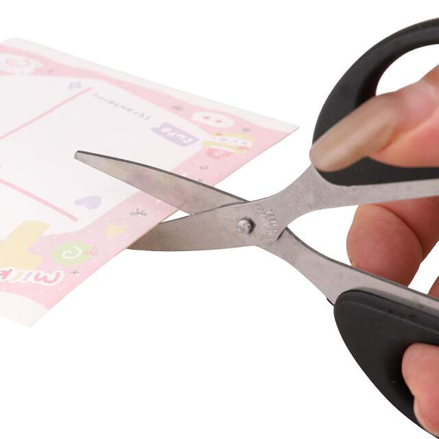 Large, Medium, and Small Pointed Stainless Steel Multi-Purpose Black-Handled Scissors for DIY Crafts, Office, and Home Stationery Cutting detail 5