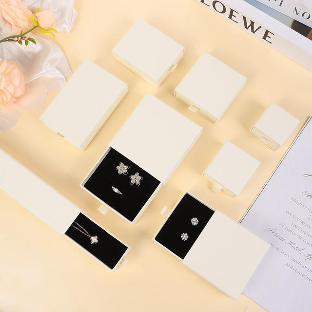 In stock jewelry packaging box simple style jewelry drawer box ring box necklace earrings bracelet storage box