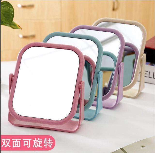 Double-Sided Desktop Mirror Dormitory Desktop Rotatable Student Makeup Small Mirror Desktop Portable Dressing Princess Mirror detail 8