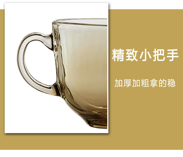 Breakfast Cup Large Capacity Glass Cup with Lid Spoon Water Cup Women's Household High Temperature Resistant Brown Oatmeal Milk Coffee Cup detail 12