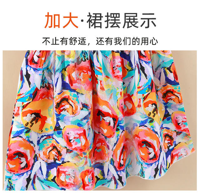 Girls Dress Cotton Silk Summer New Baby Girl Floral Princess Dress Vest Dress Korean Style Girl Skirt Children's Clothing detail 3