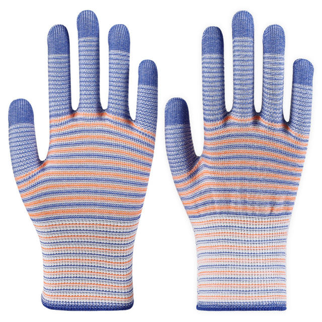 Zebra pattern nylon labor gloves light breathable wear-resistant line gloves light industrial hand protection manufacturers wholesale detail 4