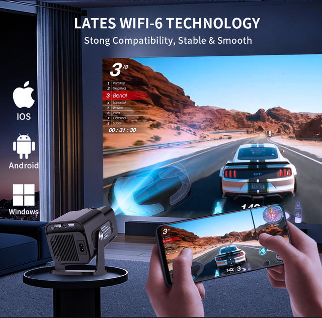Cross-Border Hy320Mini High-Definition Projector with Screen Mirroring, Android Portable Mini Home Projector Manufacturer detail 3