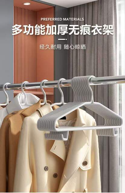 Extra-Large Thickened Hangers, Non-Slip, Non-Marking, Anti-Shoulder-Slip Clothes Hangers for Drying Clothes detail 1