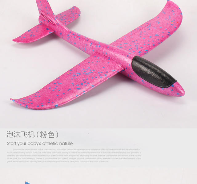 Large Hand Throwing Plane Toy Luminous Outdoor Gliding Plane Kids Whirl Throwing Gliding Foam Plane Model detail 10