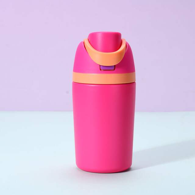 Amazon's New 12oz Sports Water Cup Thermos Cup Customized Portable Mini Kidsren's Double-Drink Thermos Water Bottle detail 9