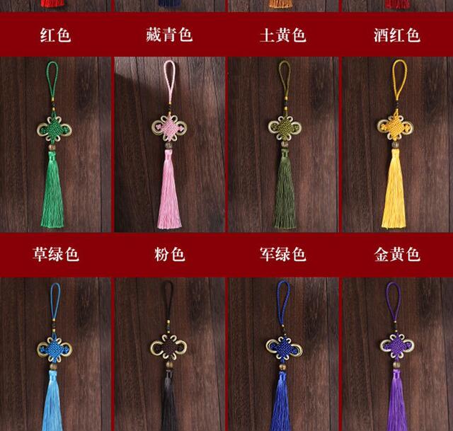 Chinese knot tassel bead finished 8 plate Phnom Penh Chinese knot rich knot clothing pendant manufacturers wholesale detail 8